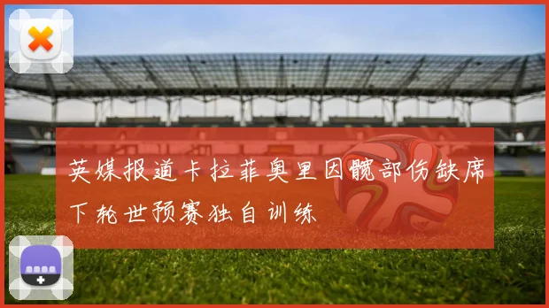 英媒报道卡拉菲奥里因髋部伤缺席下轮世预赛独自训练